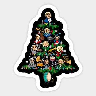 Classical Music Composers Christmas Tree Sticker